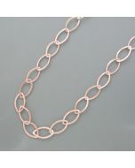 Small navette necklace, rosé gold plated