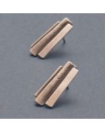“Barbara” Large Blackened Silver Ear Studs