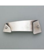 Folded hair clip silver tone