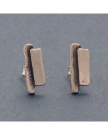“Barbara” Small Blackened Silver Ear Studs