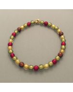 Tourmaline Murano Glass Bead Necklace