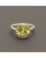 Gilded Lemon Quartz Cone Ring