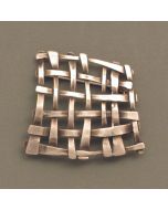 Silver brooch blackened braided struts