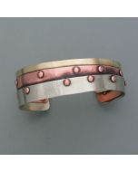 Bangle made of three metals
