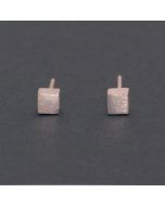 “Cubed” Silver Ear Studs