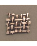 Silver brooch braided struts small, blackened