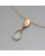 Rose Gold-Plated Matte Rock Crystal Pendant