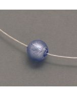 Silver Necklace with Light Blue Murano Glass