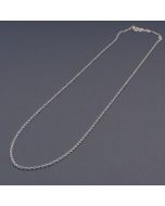 Long delicate eyelet necklace made of silver