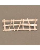 Silver brooch white braided struts