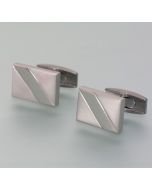 Cufflinks Titanium, matt and polished