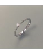 White Gold Ring with Diamond