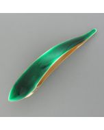 Hair clip green enamel