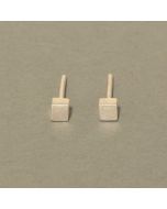 Cube earrings silver, small
