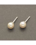 white Pearl ear studs