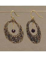 Vintage Earrings with Garnet