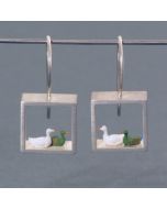 “Ducks” Silver Earrings