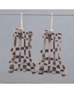 “Lattice” Blackened Silver Earrings