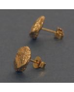 Large Golden Nugget Ear Studs