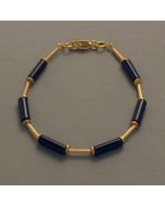 Onyx Bracelet with Gilded Silver