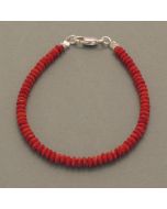 Foam Coral Bracelet with Silver
