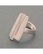 “Barbara” Untarnished Silver Ring