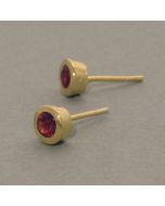 Gilded Garnet Ear Studs