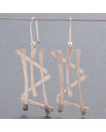 “Lattice” Untarnished Silver Earrings
