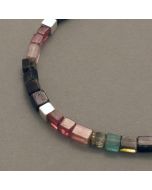 Cubed Tourmaline Necklace with Silver