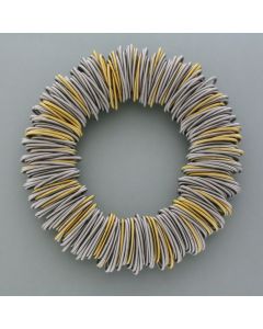 Organic bracelet steel gold plated