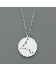 Zodiac sign pendant Pisces made of sterling silver