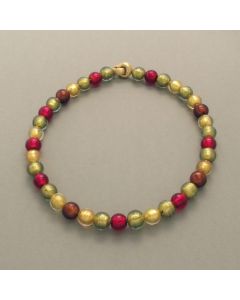 Tourmaline Murano Glass Bead Necklace
