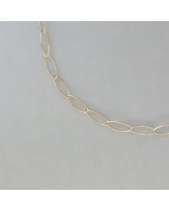 Paperclip-Kette in goldplattiertem Silber in 45 cm Länge - Photo 2