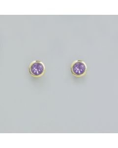 Ohrstecker mit funkelndem Amethyst - Photo 1