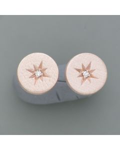 Ear studs north star, rosé gold plated