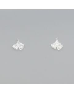 Ohrstecker Ginkgo-Blatt Silber - Photo 2
