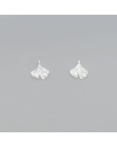Ohrstecker Ginkgo-Blatt Silber - Photo 2