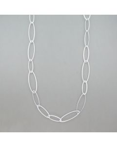 großes Silbercollier ovale Ösen - Photo 3