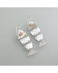 Ohrhänger Fisch in Neusilber - Photo 1