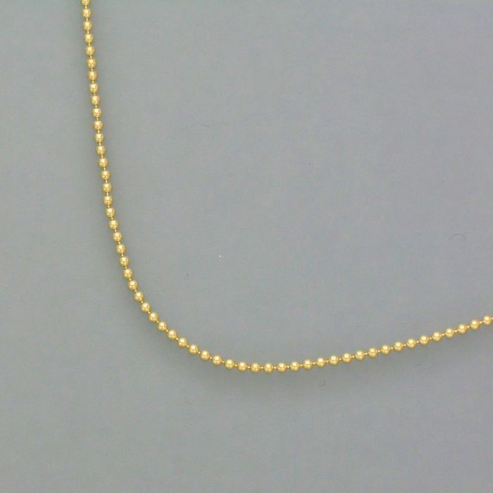 22K Yellow Gold Simple Beaded Chain (18.4 gms) – Virani Jewelers