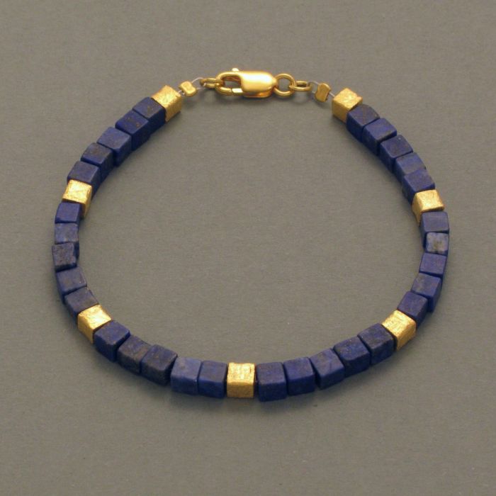 Mens Evil Eye Bracelet Nazar Amulet Lapis Lazuli Stone by Talisa