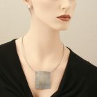 “Fabric” Large Silver Pendant