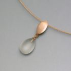 Rose Gold-Plated Matte Rock Crystal Pendant