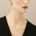 “Barbara” Small Untarnished Silver Pendant