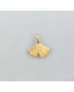 Ginkgo leaf pendant made of gold-plated silver