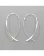Silver earrings long and delicate