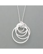 Large pendant playful rings made of silver