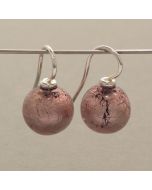 Aubergine Murano Glass Bead Earrings