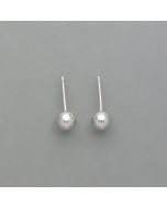 Studs Balls in 14k white gold, glossy