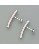 Ear studs silver, rhodium-plated